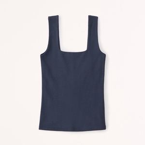 A&F Cotton-Blend Seamless Fabric Squareneck Tank